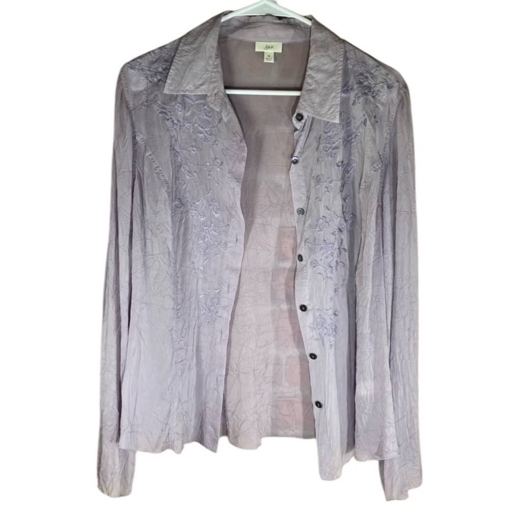 J.JILL Light Purple Embroidered Blouse Size Medium
100 Rayon - Picture 2 of 9